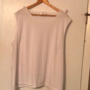 White Sleeveless Top